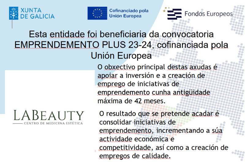 Esta entidade foi beneficiaria da convocatoria Emprendemento Plus  23-24, cofinanciada pola Unión Europea